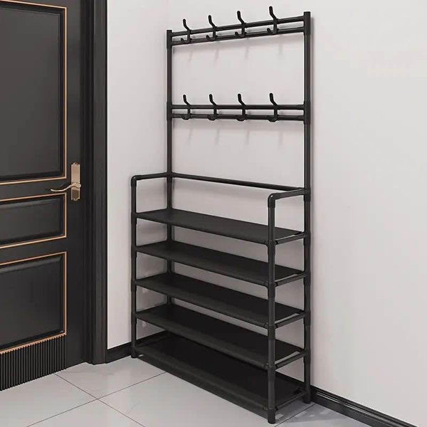 🌟 Étagère à Chaussures Multifonction 7 Niveaux + Porte-Manteaux 🌟